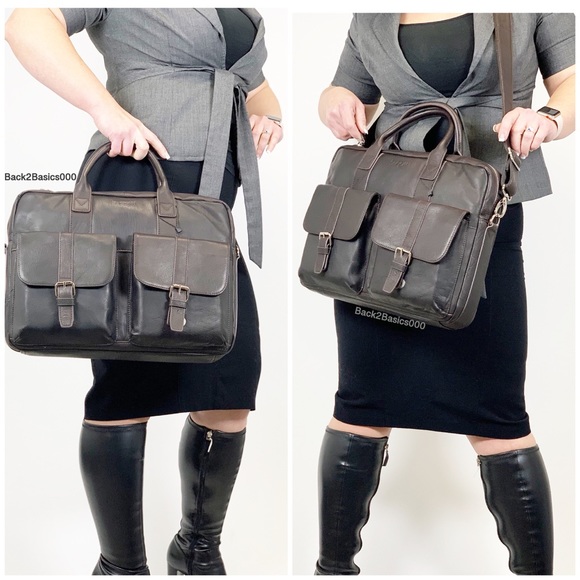 bugatti leather messenger bag